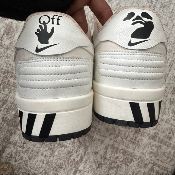 OFF-WHITE Out Of Office Beige and Black Sneakers size 8 - 8.5 vulcanized - Picture 1 of 14